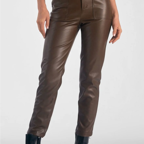 Brown Leather Pants - Picture 1 of 2